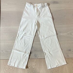 Cream high rise jeans